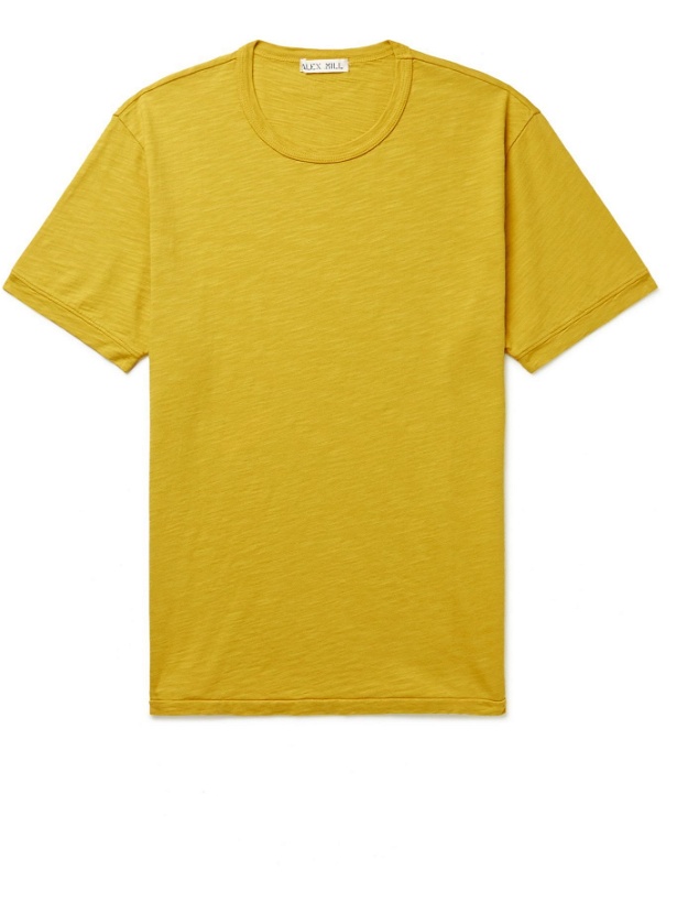Photo: Alex Mill - Standard Slim-Fit Slub Cotton-Jersey T-Shirt - Yellow