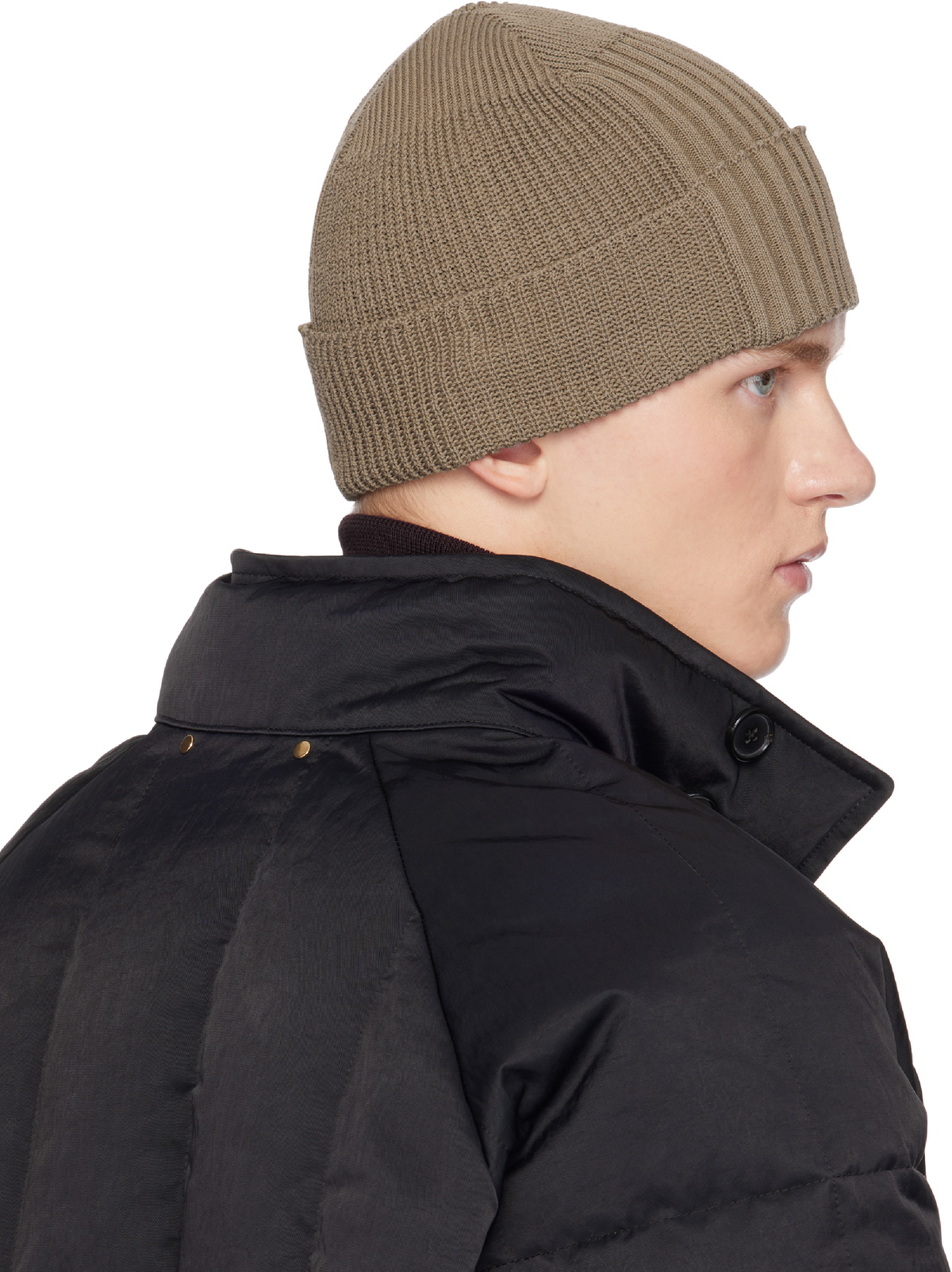 Paul Smith Taupe Whirl Mix Beanie