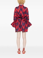 Maison La Plage Red Ravello Linen Mini Dress