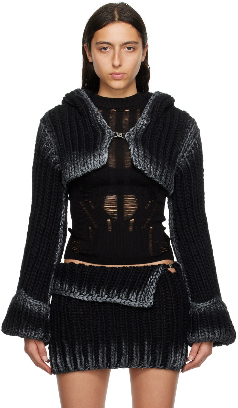 MISBHV Black Waxed Cardigan