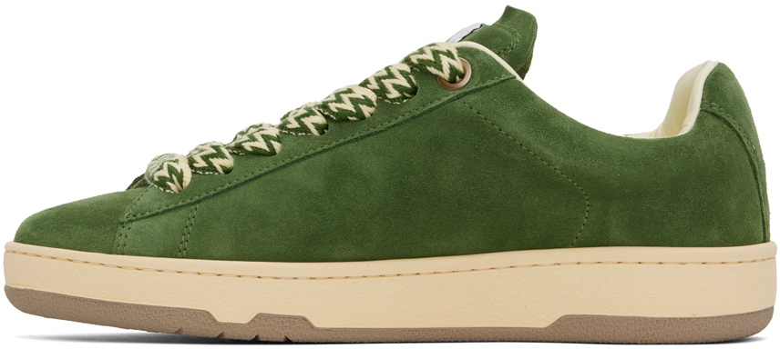 Lanvin Green Suede Curb Lite Sneakers
