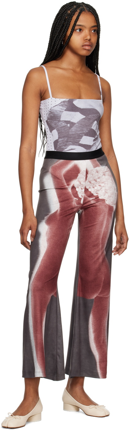 ELLISS Red & Gray 'The Lady In Red' Trousers