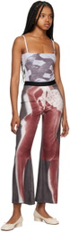 ELLISS Red & Gray 'The Lady In Red' Trousers