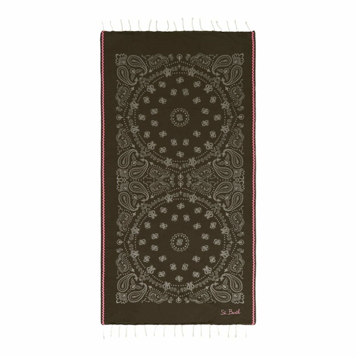 Photo: MC2 Saint Barth Soft Jacquard Fouta With Wave Trim