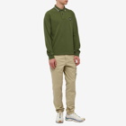 Stone Island Men's Long Sleeve Patch Polo Shirt in Olive