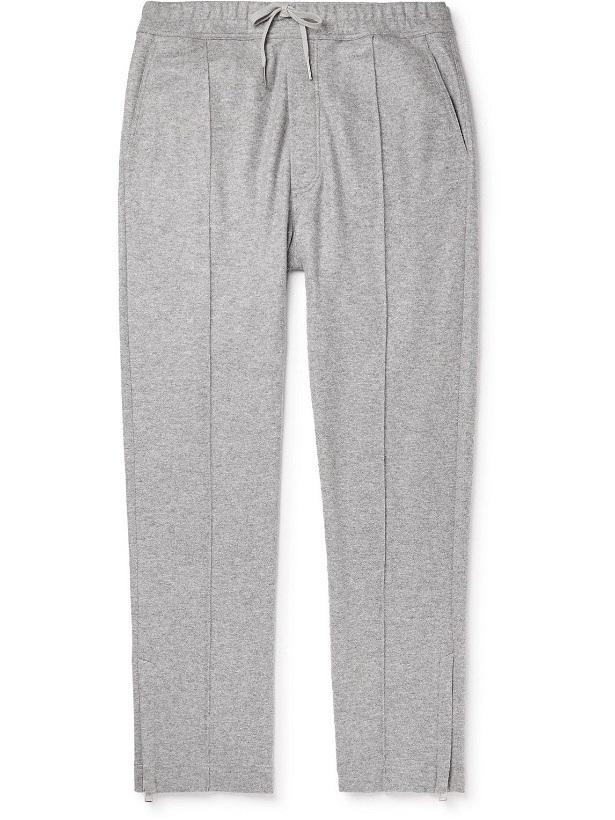 Photo: TOM FORD - Tapered Brushed Cashmere-Jersey Sweatpants - Gray