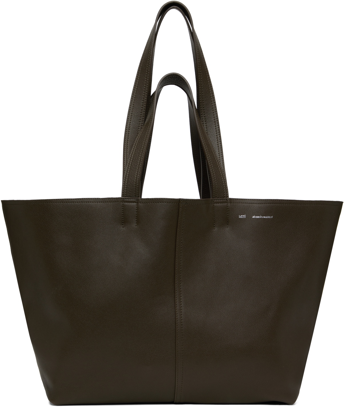 Ami Paris レザー ラフィア トートバッグ ベージュ ナチュラルラフィア AMI Paris トートバッグ