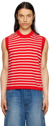 AMI Paris Red Sailor Vest