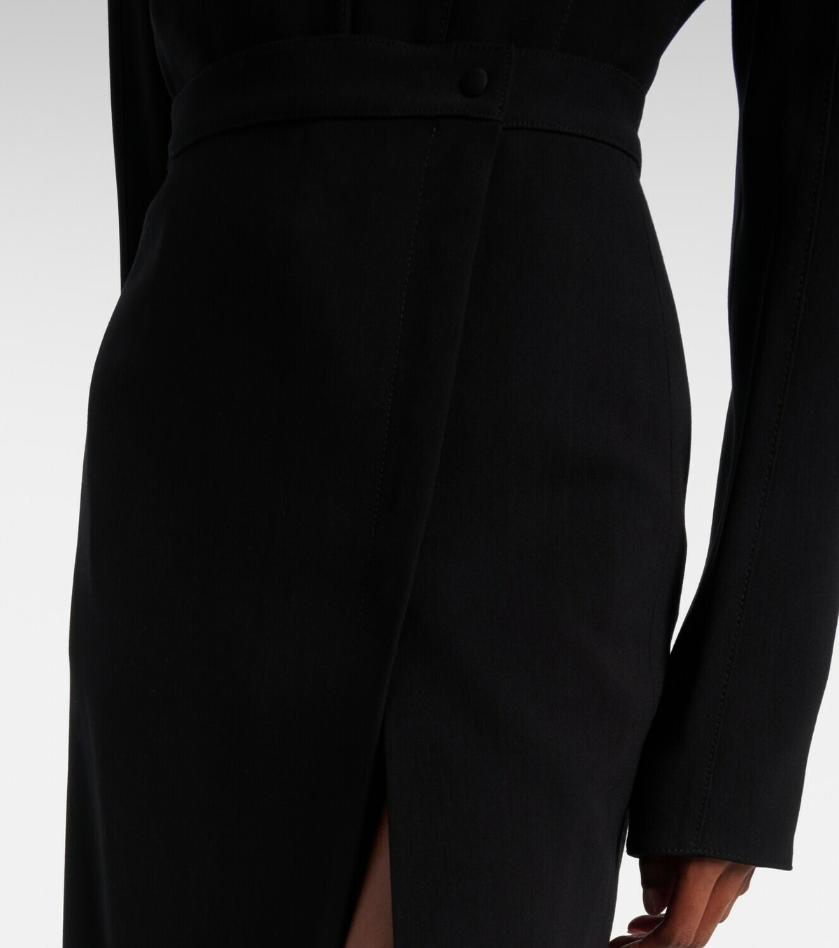 Mugler High-rise wrap skirt