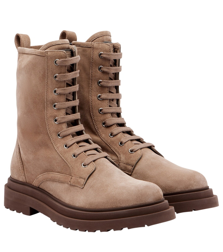 Photo: Brunello Cucinelli Suede lace-up boots