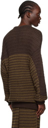 Isa Boulder Brown Check Sweater