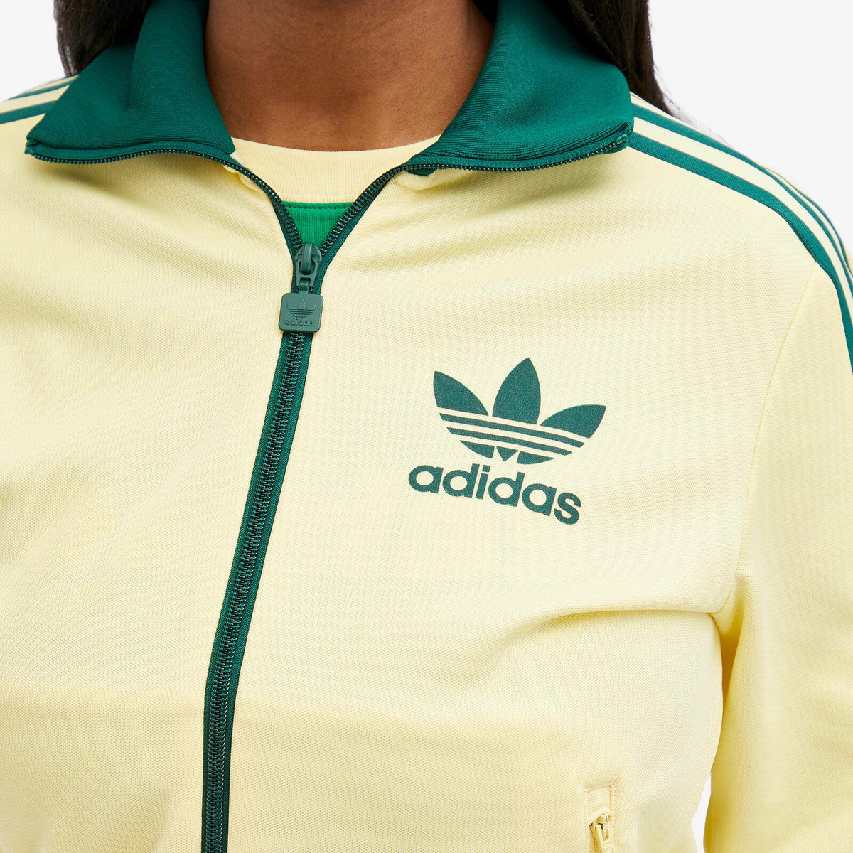Adidas Women's Beckenbauer Track Top in Almost Yellow adidas