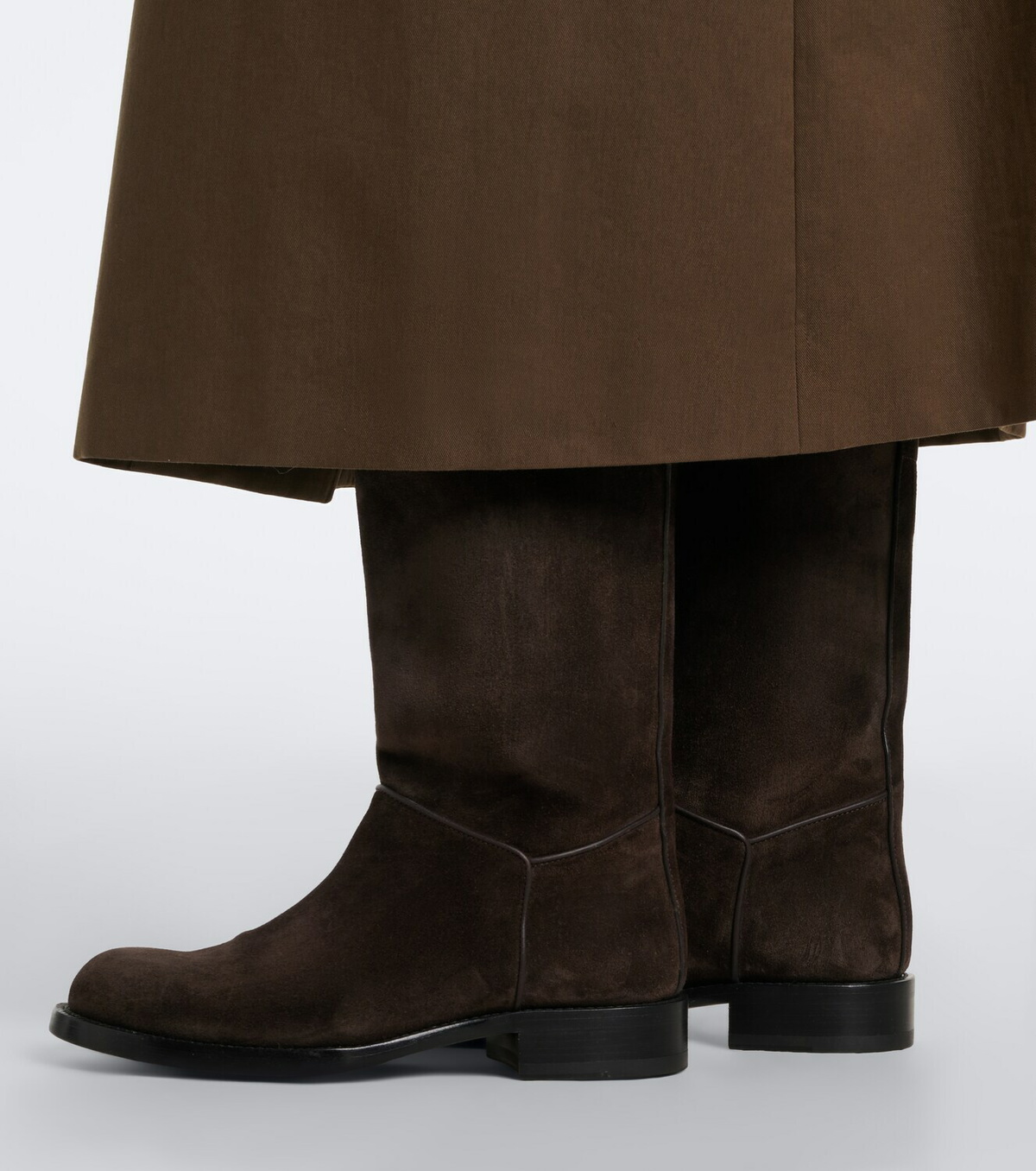 The Row Nobilis suede knee-high boots