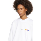 Pyer Moss White Cropped Classic Logo Mock Neck T-Shirt