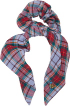 Vivienne Westwood Purple & Red Tartan Large Scrunchie
