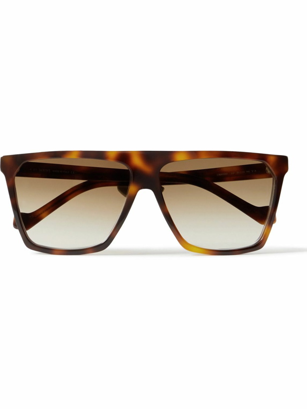 Photo: Loewe - D-Frame Tortoiseshell Acetate Sunglasses