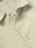 FEAR OF GOD ESSENTIALS - Coach Logo-Flocked Cotton-Blend Jacket - Gray
