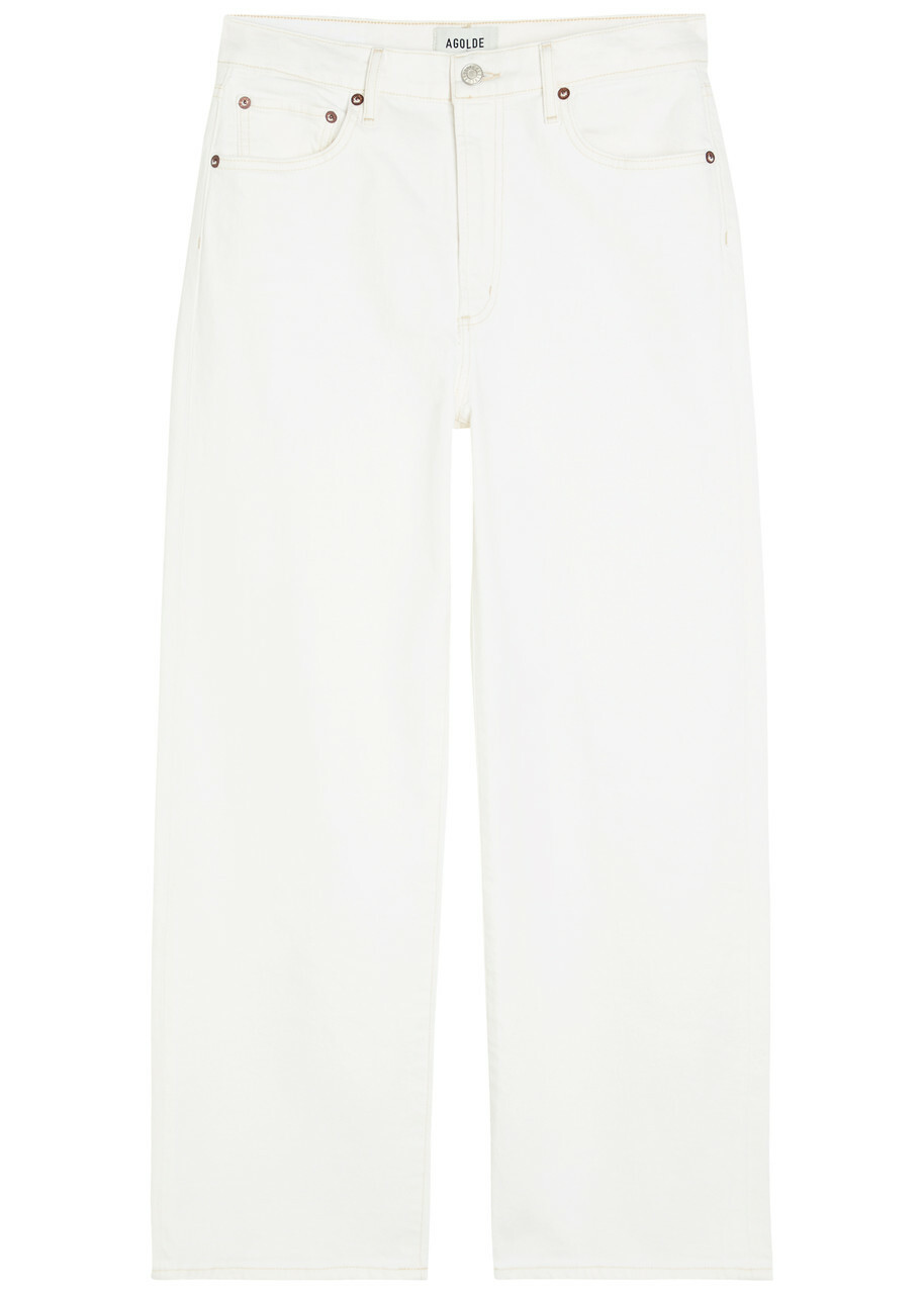 Agolde Harper Crop Straight-leg Jeans White