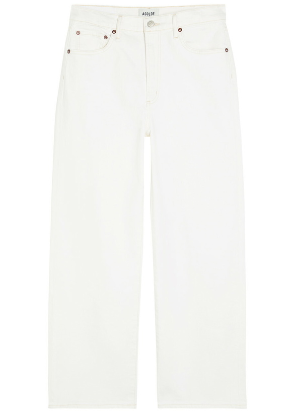 Photo: Agolde Harper Crop Straight-leg Jeans White