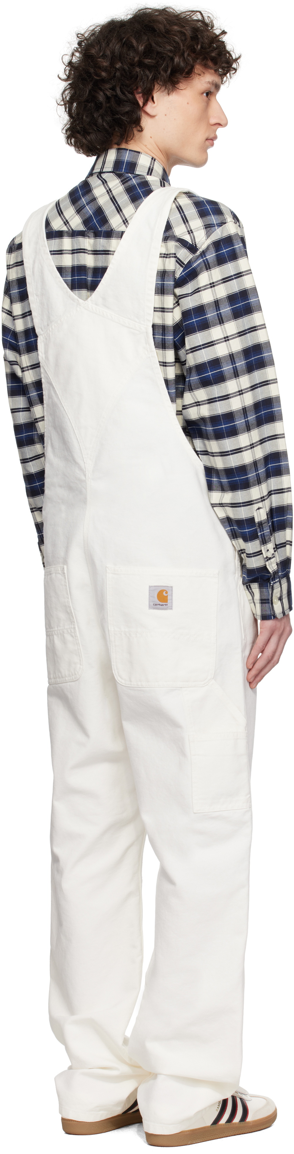 Carhartt Work In Progress White Bib Overalls