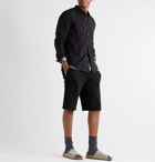 James Perse - Loopback Supima Cotton-Jersey Drawstring Shorts - Black