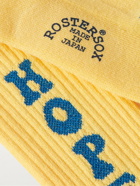 Rostersox - Hope Metallic Intarsia Ribbed Cotton Socks