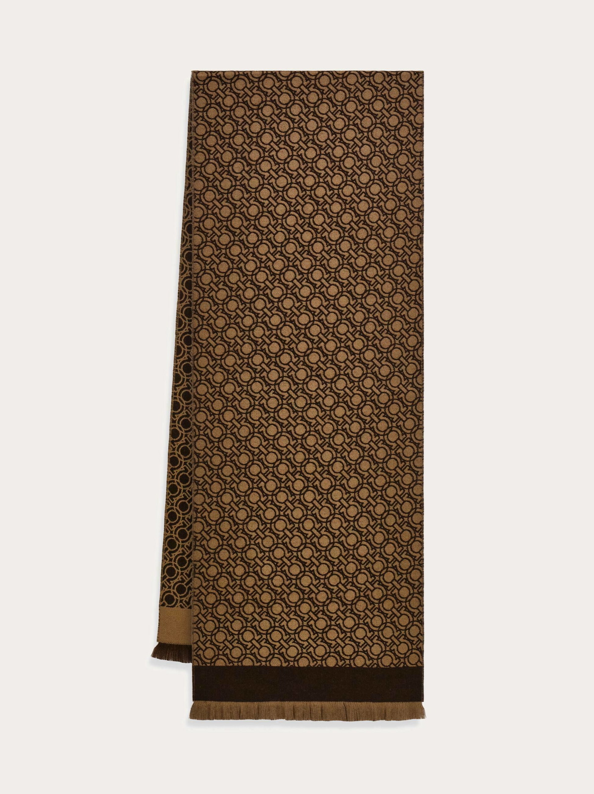 Ferragamo Mens Gancini chain scarf in Brown