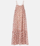 Max Mara Alisso printed cotton and silk midi dress