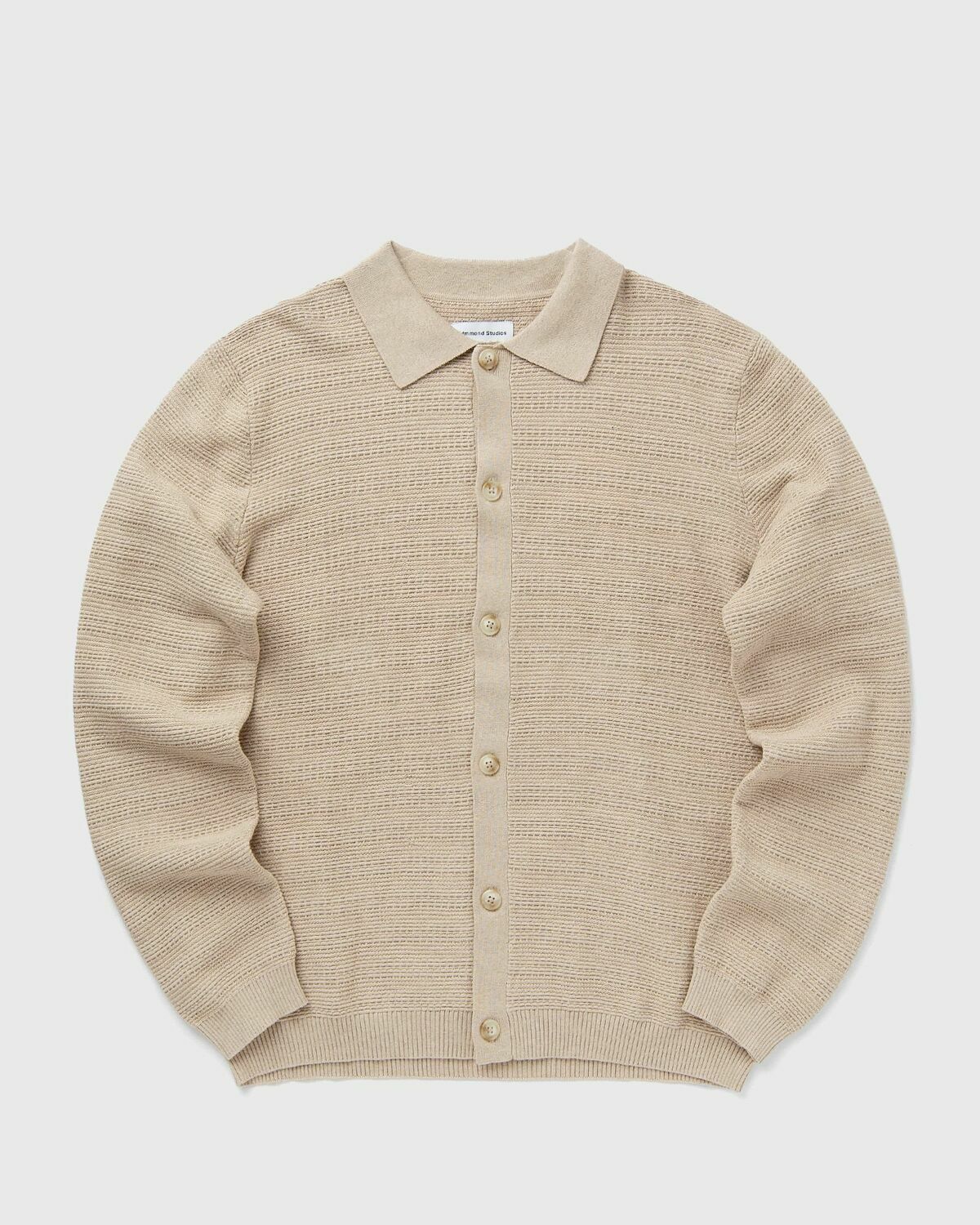 Edmmond Studios GIORGOS KNITED SHIRT Beige Mens Pullover