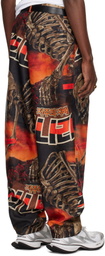 LU'U DAN Black & Orange Junkyard Trousers