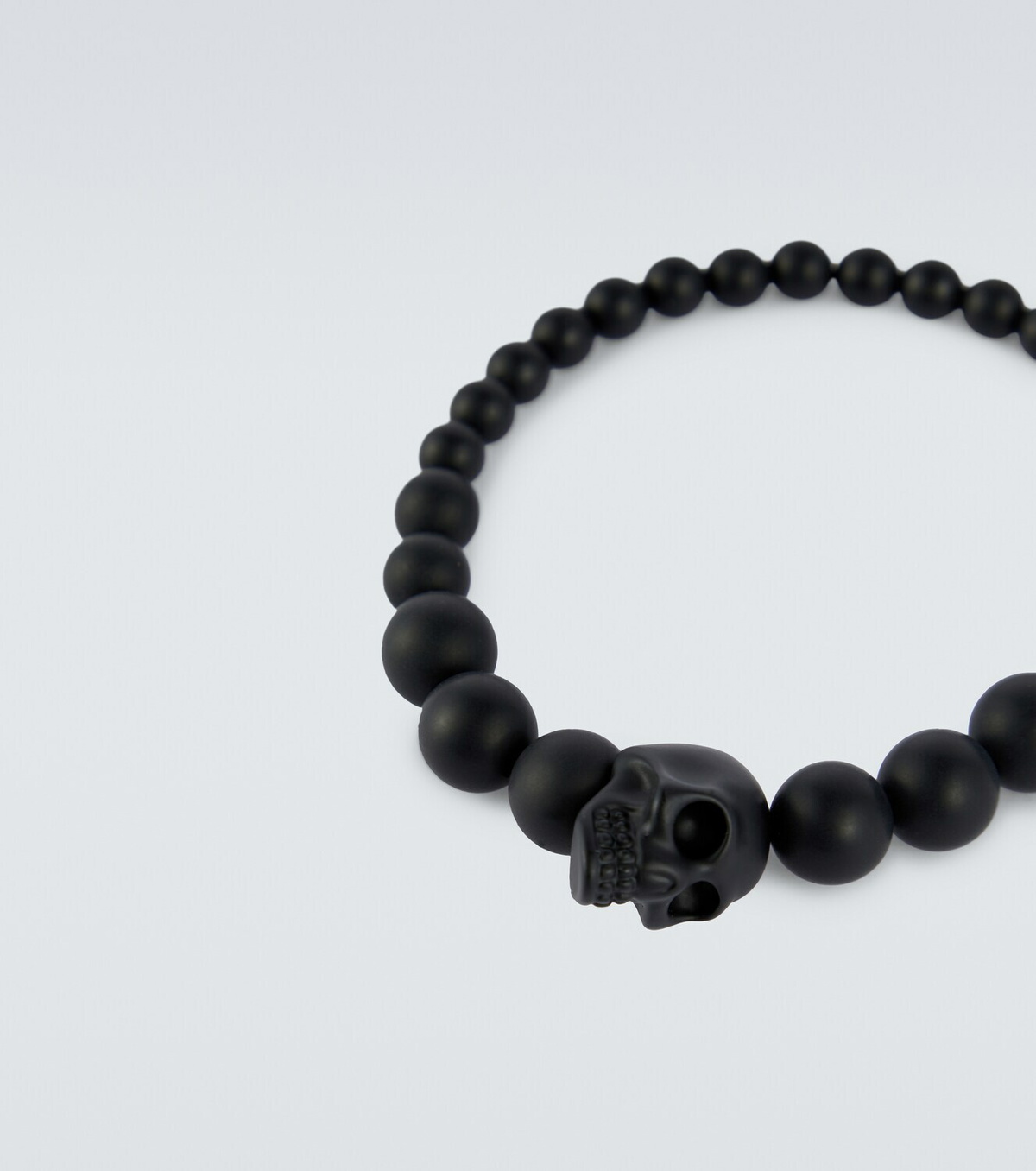 McQueen Skull beaded resin bracelet