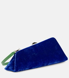 The Attico Long Night velvet clutch