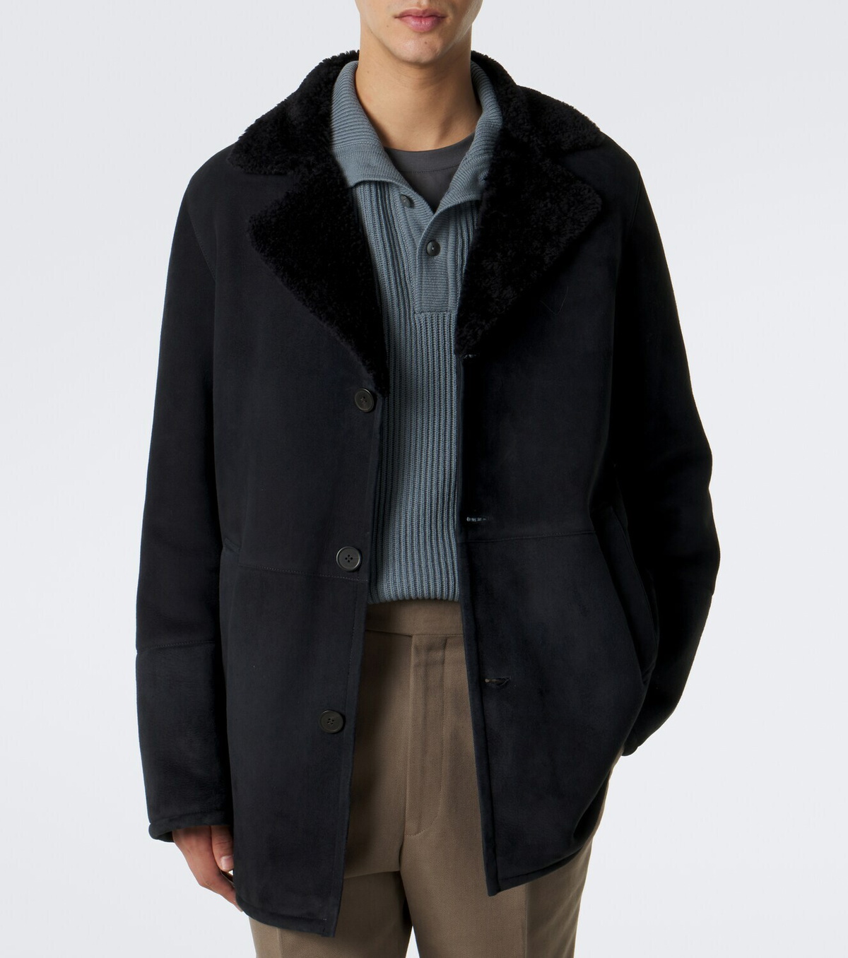 Arma Bohdan shearling-lined suede coat
