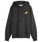 JW Anderson Men's Canary Embroidery Hoodie in Black