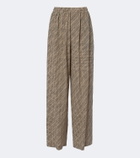 Balenciaga Logo silk pajama pants