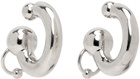 Jean Paul Gaultier Silver Large Piercing Earrings