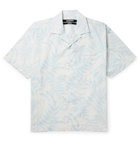 JACQUEMUS - Jean Oversized Camp-Collar Logo-Embroidered Printed Organic Cotton Shirt - Blue