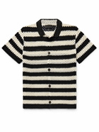 Nili Lotan - Brice Striped Crocheted Cotton Shirt - Black