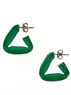 Bottega Veneta Triangular Hoop Enameled Earrings