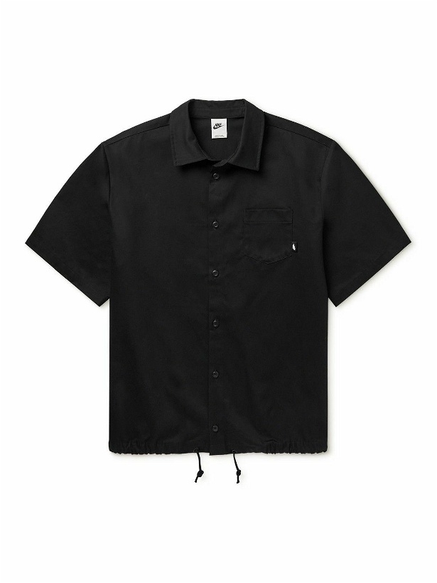 Photo: Nike - Logo-Appliquéd Cotton Shirt - Black