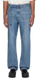 WOOYOUNGMI Blue Belted Jeans