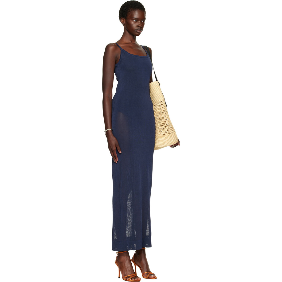 JACQUEMUS Navy 'The Nodo' Maxi Dress