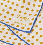 Kingsman - Drake's Polka-Dot Linen Pocket Square - Yellow