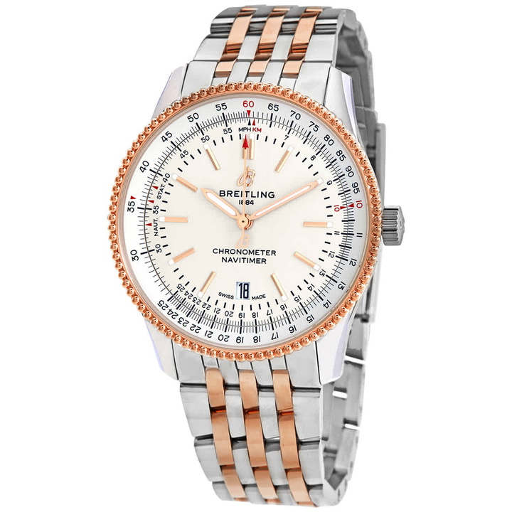 Photo: Breitling Navitimer Automatic Mens Stainless Steel and 18kt Rose Gold Watch U17326211G1U1