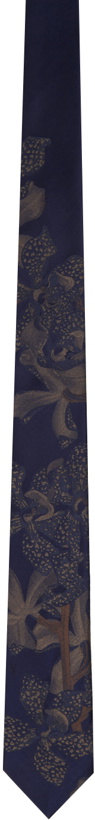 Photo: Dries Van Noten Navy Floral Tie