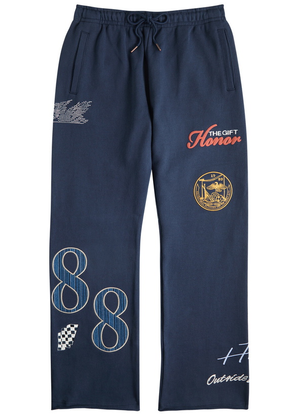 Photo: Honor The Gift 1988 Embroidered Cotton Sweatpants Navy