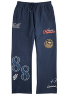 Honor The Gift 1988 Embroidered Cotton Sweatpants Navy