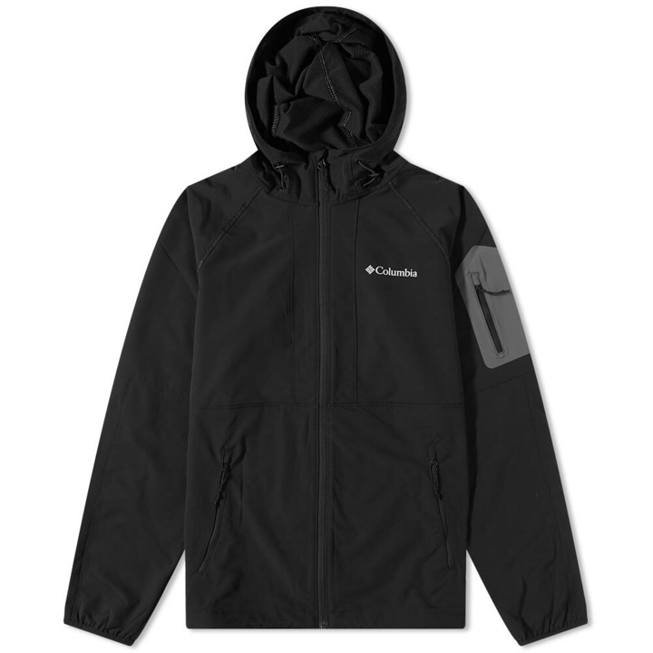 Photo: Columbia Men's Tall Heights™ Hooded Softshell in Black