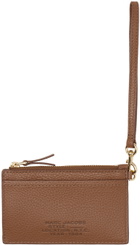 Marc Jacobs Brown 'The Leather Top Zip Wristlet' Wallet