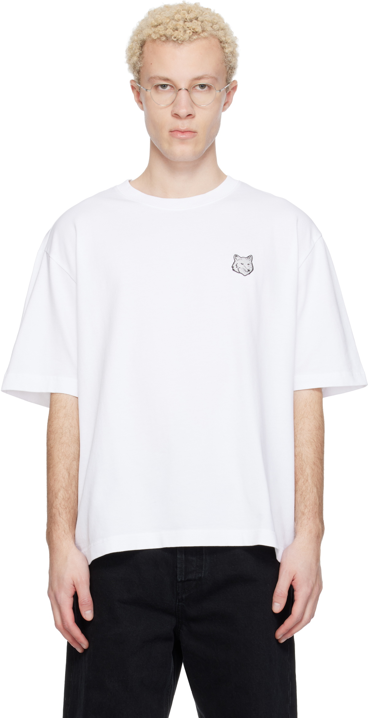 Maison Kitsuné White Fox Head Oversize T-shirt